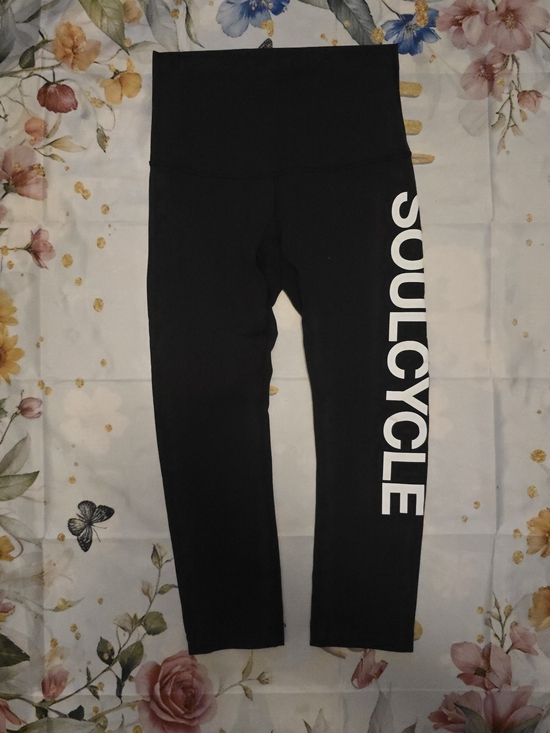 lululemon athletica Pants - soulcycle X Lululemon Black Leggings with White Side Logo